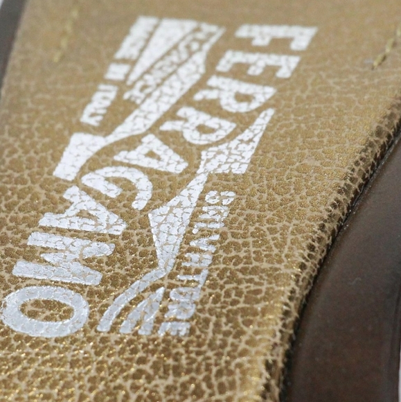 Salvatore Ferragamo whip snake F wedge sandals - Picture 5 of 7